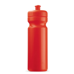 Bidón deportivo de plástico libre de BPA y 100% antigoteo 750ml color rojo