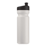 Bidón de plástico libre de BPA y 100% antigoteo 750ml color blanco/negro