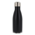 Botella de acero inoxidable de doble pared con tapón plateado 260ml color negro