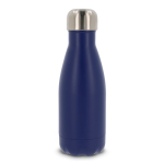 Botella de acero inoxidable de doble pared con tapón plateado 260ml color azul oscuro