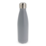 Botella hermética de acero inoxidable en colores pasteles 500ml color gris claro