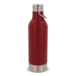 Botella hermética de acero inoxidable con asa de transporte 400ml color rojo