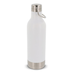 Botella hermética de acero inoxidable con asa de transporte 400ml color blanco