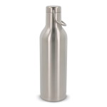 Botella hermética de acero inoxidable con asa de transporte 400ml color plateado