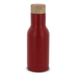 Botella de doble pared de acero inoxidable con colador para té 340ml color burdeos