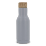 Botella de doble pared de acero inoxidable con colador para té 340ml color gris claro