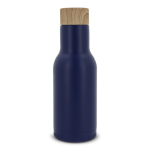 Botella de doble pared de acero inoxidable con colador para té 340ml color azul oscuro
