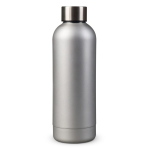 Botella de doble pared de acero inoxidable con acabado mate 500ml color plateado