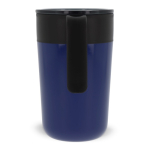Taza de acero inoxidable de doble pared y capacidad de 400ml color azul oscuro cuarta vista