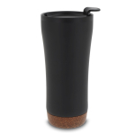 Vaso take away de doble pared con detalle de corcho en la base 480ml color negro