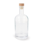 Botella sostenible hecha de vidrio, con tapa de FSC 500ml color transparente