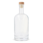 Botella sostenible hecha de vidrio, con tapa de FSC 500ml color transparente segunda vista