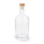 Botella sostenible hecha de vidrio, con tapa de FSC 750ml color transparente