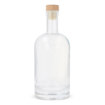 Botella sostenible hecha de vidrio, con tapa de FSC 750ml color transparente segunda vista