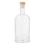 Botella sostenible hecha de vidrio con tapa de FSC 1L color transparente segunda vista