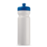 Bidón deportivo de plástico orgánico y hecho en EU 750ml color blanco/azul