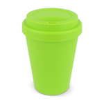 Vaso take away de plástico reciclado en vivos colores 250ml color verde lima