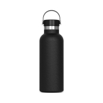 Botella de acero inoxidable 100% antifugas con asa de transporte 500ml color negro