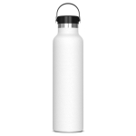 Botella de acero inoxidable 100% antifugas con asa de transporte 650ml color blanco