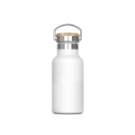 Botella térmica con recubrimiento de polvo y asa de transporte 350ml color blanco