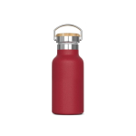 Botella térmica con recubrimiento de polvo y asa de transporte 350ml color rojo oscuro
