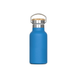 Botella térmica con recubrimiento de polvo y asa de transporte 350ml color azul claro