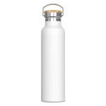 Botella térmica con recubrimiento de polvo y asa de transporte 650ml color blanco