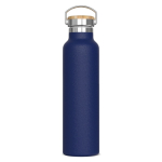 Botella térmica con recubrimiento de polvo y asa de transporte 650ml color azul oscuro
