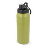Botella de acero inoxidable con cómoda asa de agarre 800ml color verde oliva