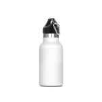Botella de acero inoxidable y recubrimiento de polvo 350ml color blanco