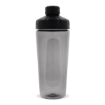 Shaker para el gimnasio de plástico de elegante tapa negra 900ml color negro tercera vista
