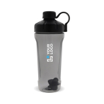 Shaker para el gimnasio de plástico de elegante tapa negra 900ml vista principal