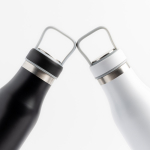 Botella termo con compartimento en la tapa y asa transporte 510ml vista en caja