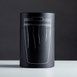 Vaso térmico de acero inoxidable reciclado con diseño elegante 330ml color negro vista 5