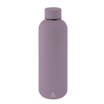 Botella doble pared acero inoxidable con acabado suave de goma 500ml color morado