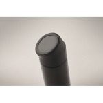 Botella acero inoxidable con tapa antideslizante portateléfono 420ml color negro vista fotografía cuarta vista