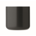 Taza de acero inoxidable reciclado con asa de madera 350ml color negro cuarta vista