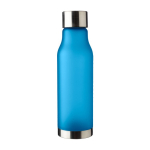 Botella de RPET aspecto glaseado con tapa y base de acero inox 600ml color azul ultramarino primera vista