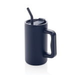Taza térmica elegante de acero inoxidable reciclado 800ml color azul marino