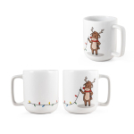 Taza de cerámica con estampado navideño con capacidad hasta 330ml varios colores