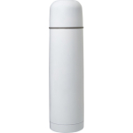 Termo de acero inoxidable reciclado con tapa estilo vaso 750ml color blanco segunda vista frontal