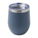 Vaso de acero inoxidable reciclado y cobre aislado al vacío de 350ml color azul cian