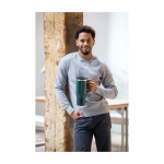 Vaso con pajita con aislamiento de aire de doble pared 1,2L color rojo imagen de estilo de vida