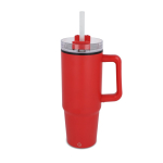 Vaso de acero inoxidable compatible con portavasos 800ml color rojo
