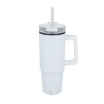 Vaso de acero inoxidable compatible con portavasos 800ml color blanco