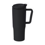 Vaso térmico de PP reciclado con asa de agarre ergonómica 800ml color negro primera vista