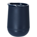 Vaso take away de doble pared con base redonda y tapa a juego 320ml color azul marino primera vista