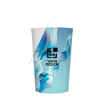 Vaso de plástico traslúcido reutilizable con bordes de 400ml vista principal