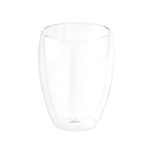Vaso de vidrio con aislamiento de aire de doble pared 350ml color transparente