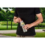 Botella de RPET con acabado mate y tapón antifugas 600ml color transparente tercera vista